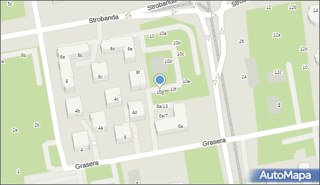 Toruń, Strobanda Henryka, 10g, mapa Torunia