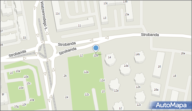 Toruń, Strobanda Henryka, 12b, mapa Torunia