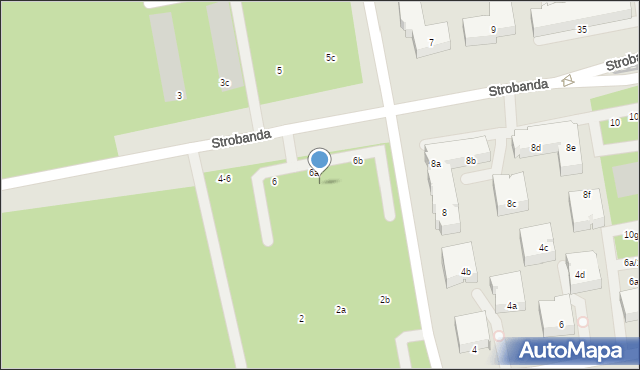 Toruń, Strobanda Henryka, 6a, mapa Torunia