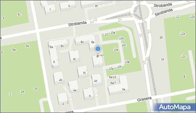 Toruń, Strobanda Henryka, 8f, mapa Torunia