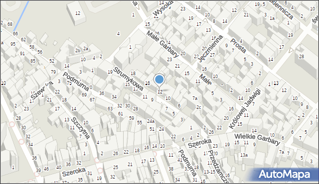 Toruń, Strumykowa, 12, mapa Torunia