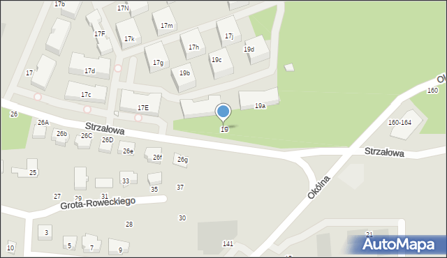 Toruń, Strzałowa, 19, mapa Torunia