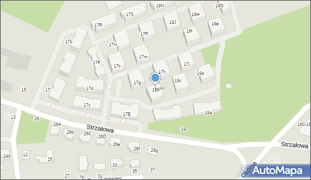 Toruń, Strzałowa, 19b, mapa Torunia