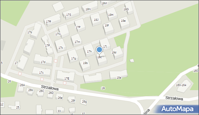 Toruń, Strzałowa, 19c, mapa Torunia