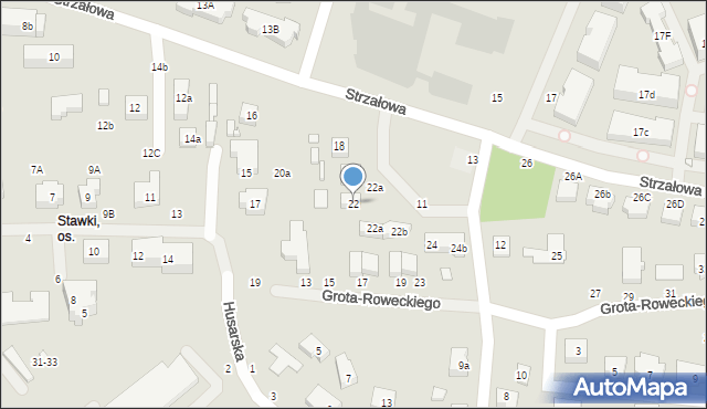 Toruń, Strzałowa, 22, mapa Torunia