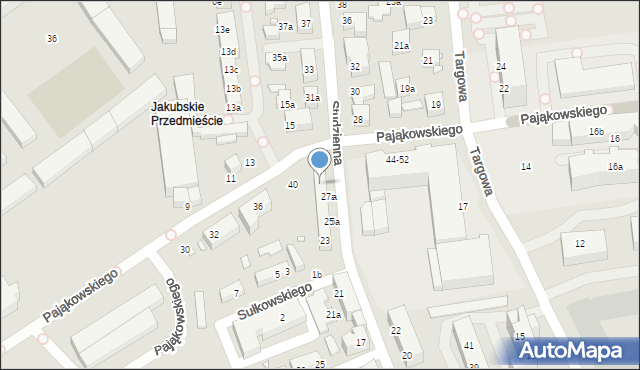 Toruń, Studzienna, 29a, mapa Torunia