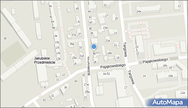 Toruń, Studzienna, 30, mapa Torunia