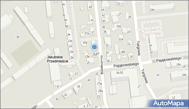 Toruń, Studzienna, 31a, mapa Torunia