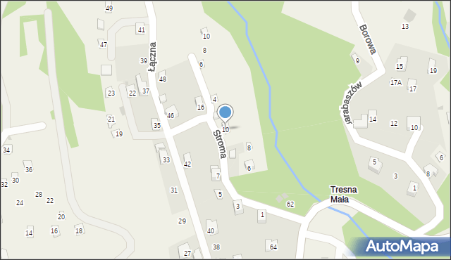 Tresna, Stroma, 10, mapa Tresna