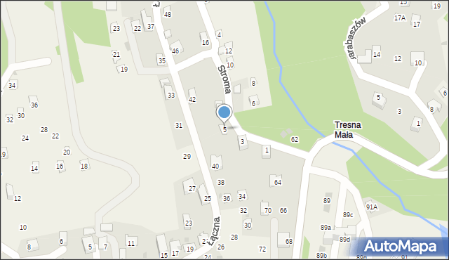 Tresna, Stroma, 5, mapa Tresna