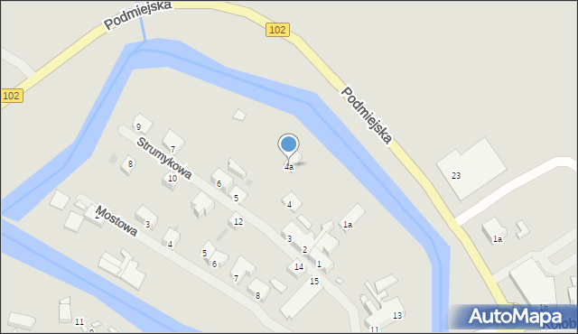 Trzebiatów, Strumykowa, 4a, mapa Trzebiatów