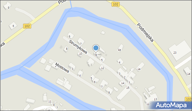 Trzebiatów, Strumykowa, 6, mapa Trzebiatów