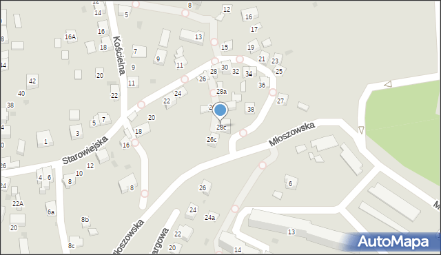 Trzebinia, Starowiejska, 28c, mapa Trzebinia