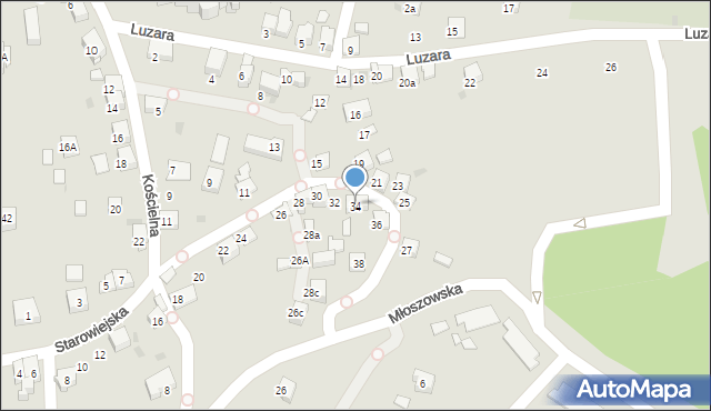 Trzebinia, Starowiejska, 34, mapa Trzebinia