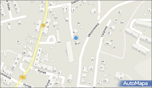 Trzebinia, Starowiejska, 8d, mapa Trzebinia