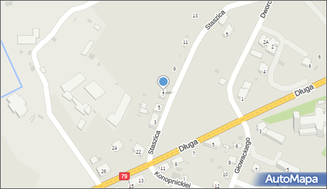 Trzebinia, Staszica Stanisława, 7, mapa Trzebinia