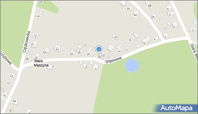 Trzebinia, Stawowa, 14, mapa Trzebinia