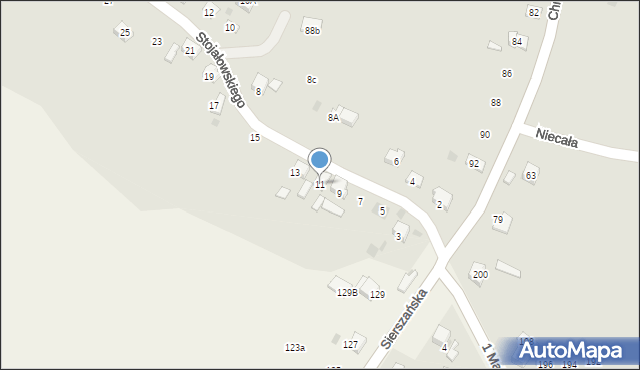 Trzebinia, Stojałowskiego, 11, mapa Trzebinia