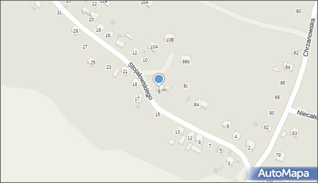 Trzebinia, Stojałowskiego, 8, mapa Trzebinia