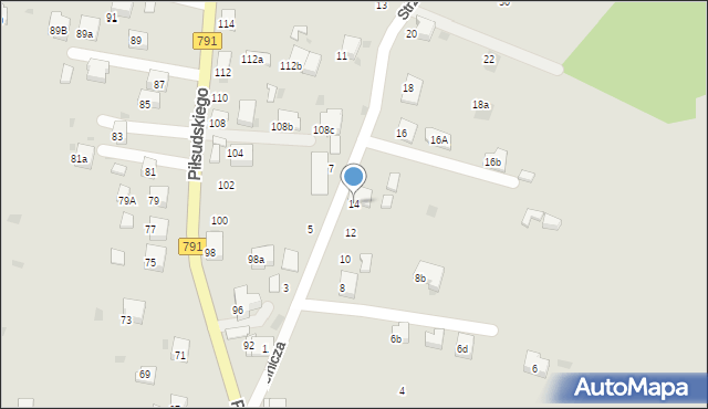 Trzebinia, Strzelnicza, 14, mapa Trzebinia