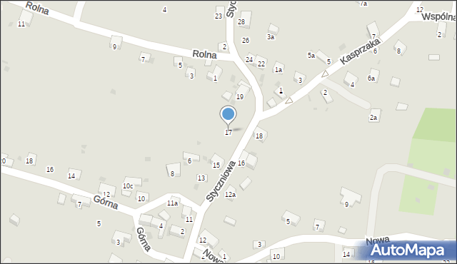 Trzebinia, Styczniowa, 17, mapa Trzebinia