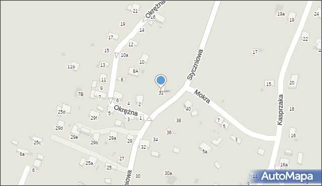 Trzebinia, Styczniowa, 31, mapa Trzebinia