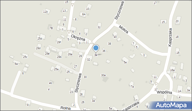 Trzebinia, Styczniowa, 34, mapa Trzebinia