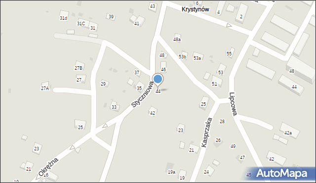 Trzebinia, Styczniowa, 44, mapa Trzebinia