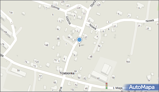 Trzebinia, Styczniowa, 8, mapa Trzebinia