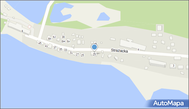 Turawa, Strażacka, 23, mapa Turawa