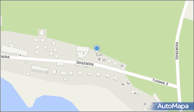 Turawa, Strażacka, 2G, mapa Turawa