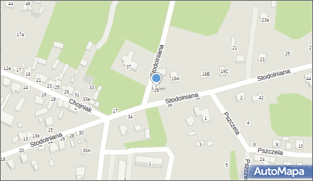 Tuszyn, Stodolniana, 19, mapa Tuszyn
