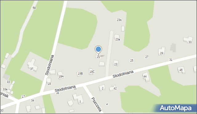 Tuszyn, Stodolniana, 21, mapa Tuszyn