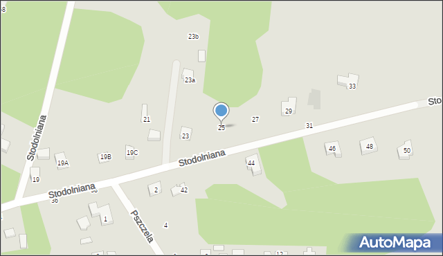 Tuszyn, Stodolniana, 25, mapa Tuszyn