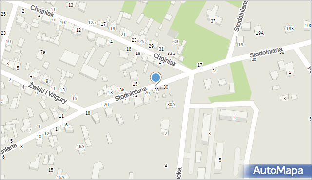 Tuszyn, Stodolniana, 28, mapa Tuszyn