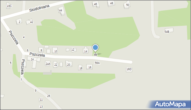 Tuszyn, Stodolniana, 68, mapa Tuszyn