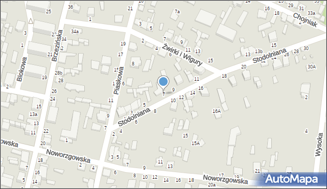 Tuszyn, Stodolniana, 7, mapa Tuszyn
