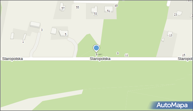 Tuszynek Majoracki, Staropolska, 7, mapa Tuszynek Majoracki