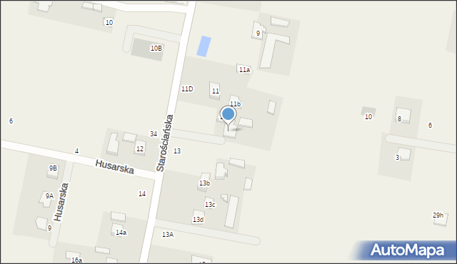 Tuszynek Majoracki, Starościańska, 11e, mapa Tuszynek Majoracki
