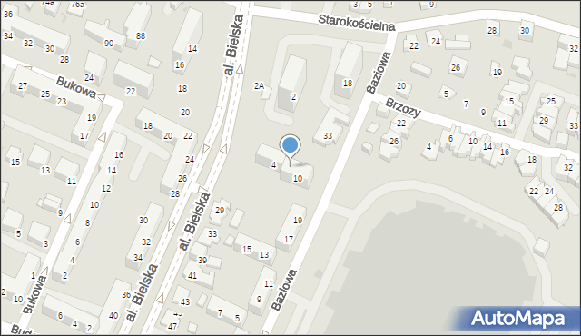 Tychy, Starokościelna, 8, mapa Tychów