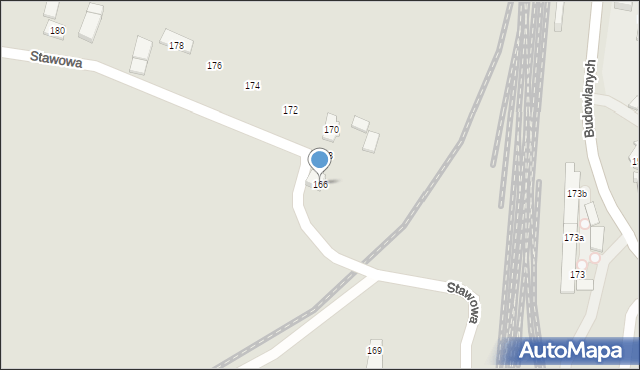 Tychy, Stawowa, 166, mapa Tychów