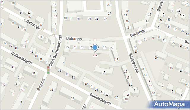 Tychy, Stefana Batorego, 21a, mapa Tychów