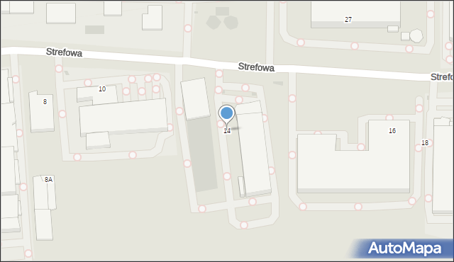 Tychy, Strefowa, 14, mapa Tychów