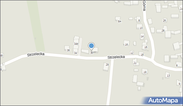 Tychy, Strzelecka, 30, mapa Tychów