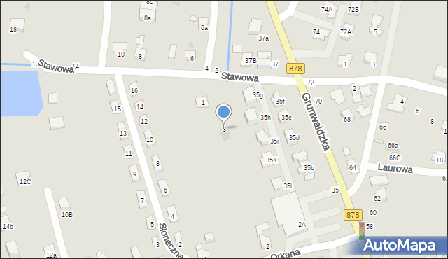 Tyczyn, Stawowa, 3, mapa Tyczyn