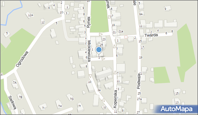 Tyczyn, Strażacka, 1, mapa Tyczyn