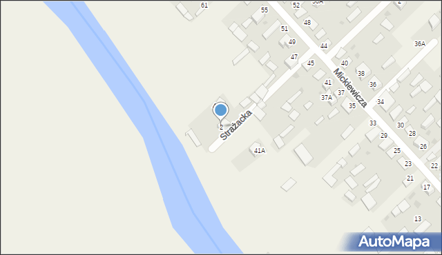 Uhowo, Strażacka, 2, mapa Uhowo