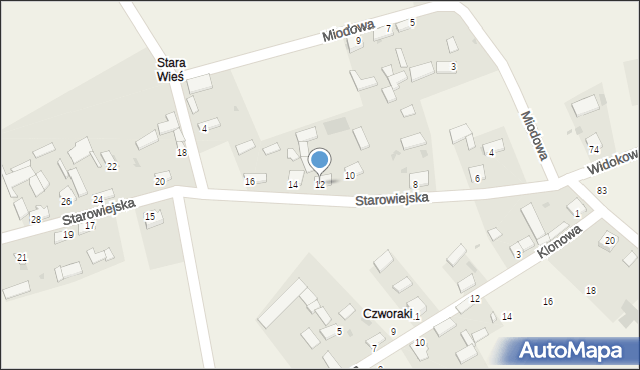 Umianowice, Starowiejska, 12, mapa Umianowice