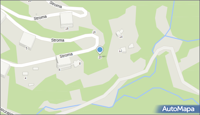 Ustroń, Stroma, 10, mapa Ustroń