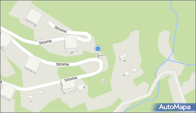 Ustroń, Stroma, 16, mapa Ustroń